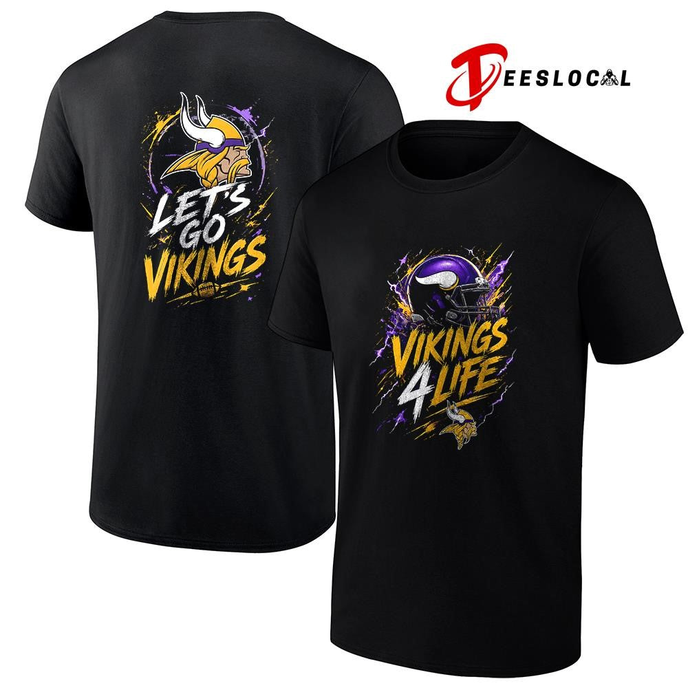 Minnesota Vikings x fan 4 life graphic - Adult & Kids T-Shirts, Sweatshirts & Hoodies apparel design preview 1