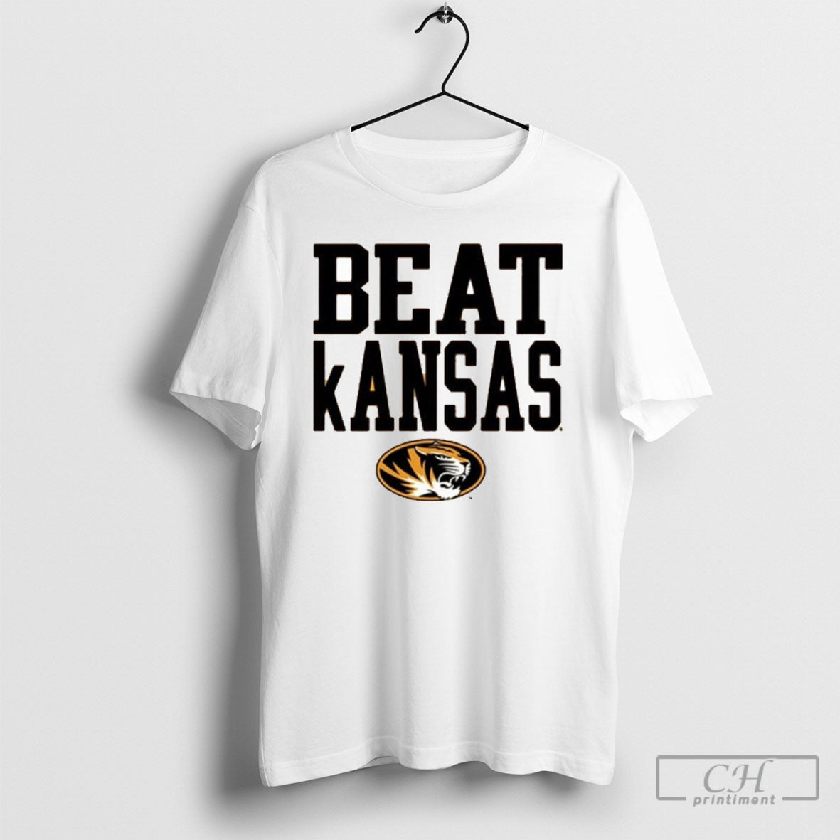 Missouri Tigers Beat Kansas Jayhawks Border Showdown - Adult & Kids T-Shirts, Sweatshirts & Hoodies apparel design preview 1