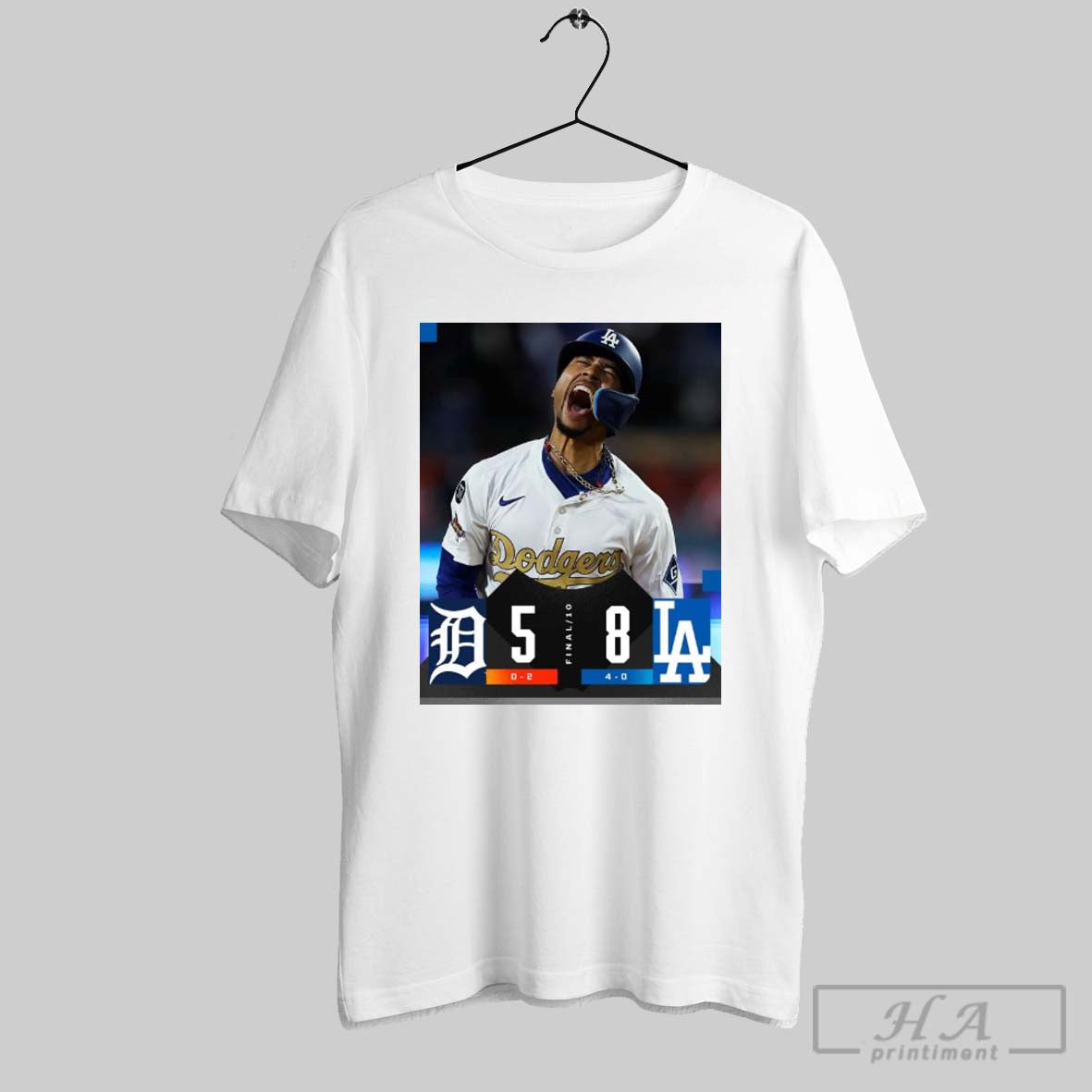 Mookie Betts Walks It Off Mlb Los Angeles Dodgers Win - Adult & Kids T-Shirts, Sweatshirts & Hoodies apparel design preview 1