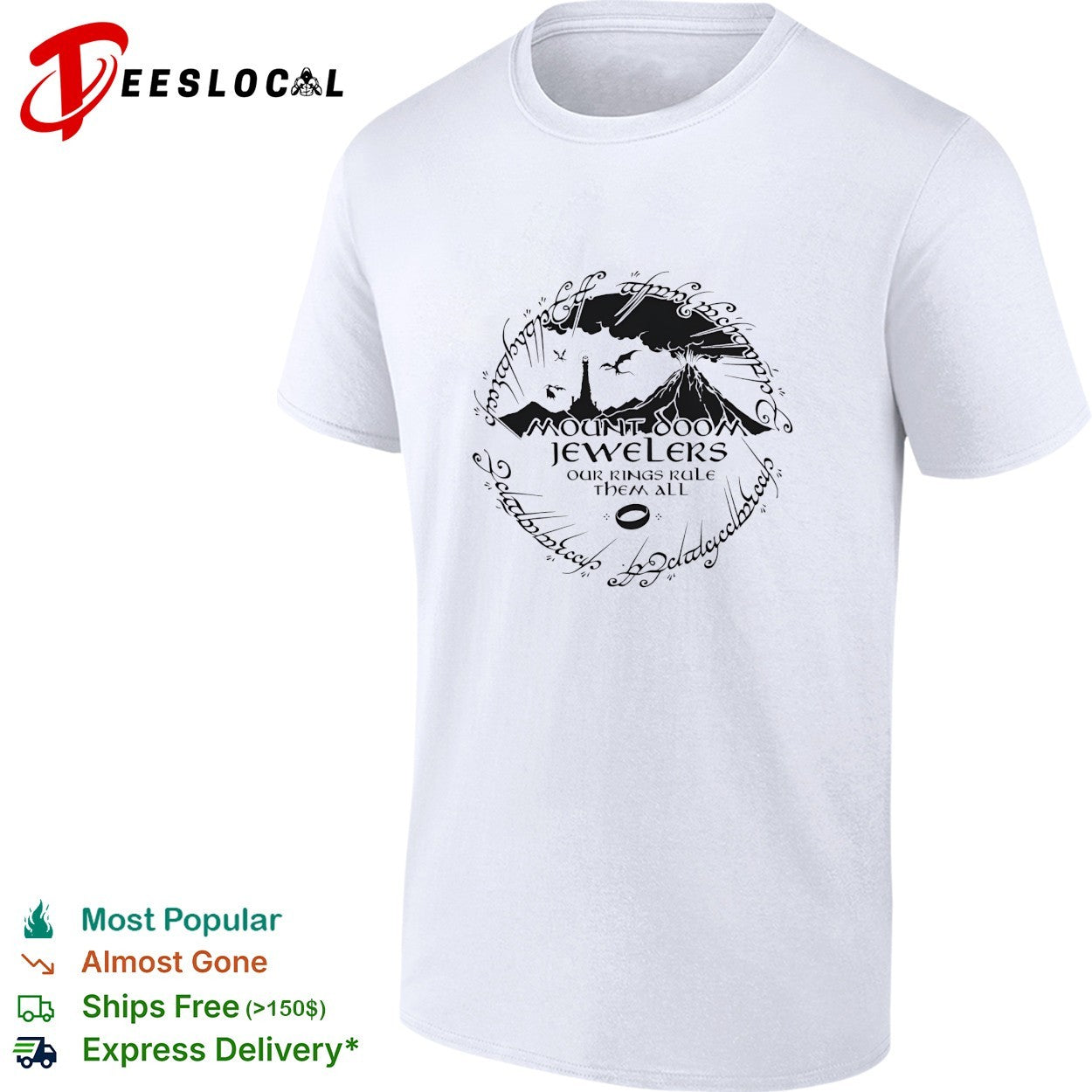 Mount Doom Jewelers our rings rule them all - Adult & Kids T-Shirts, Sweatshirts & Hoodies apparel design preview 1
