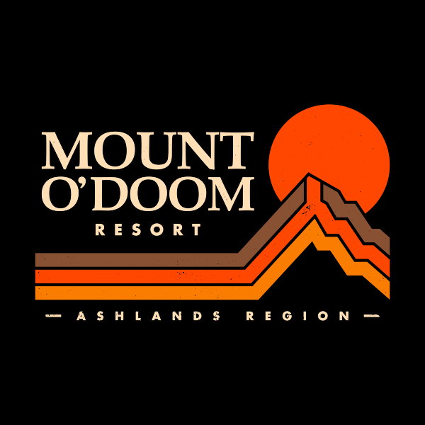 Mount O Doom Vintage Travel - Adult & Kids T-Shirts, Sweatshirts & Hoodies apparel design preview 1
