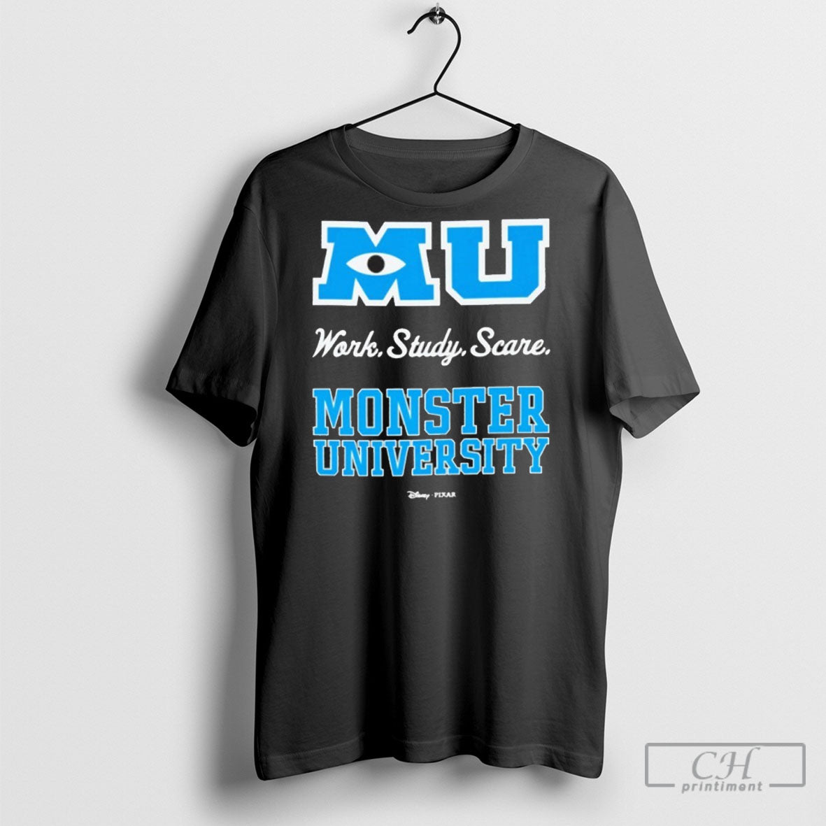 Mu Work Study Scare Monster University - Adult & Kids T-Shirts, Sweatshirts & Hoodies apparel design preview 1