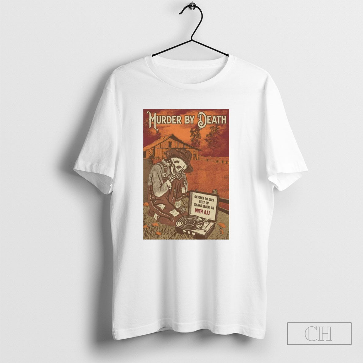 Murder By Death Solana Beach Ca Tour 2025 Skeleton - Adult & Kids T-Shirts, Sweatshirts & Hoodies apparel design preview 1