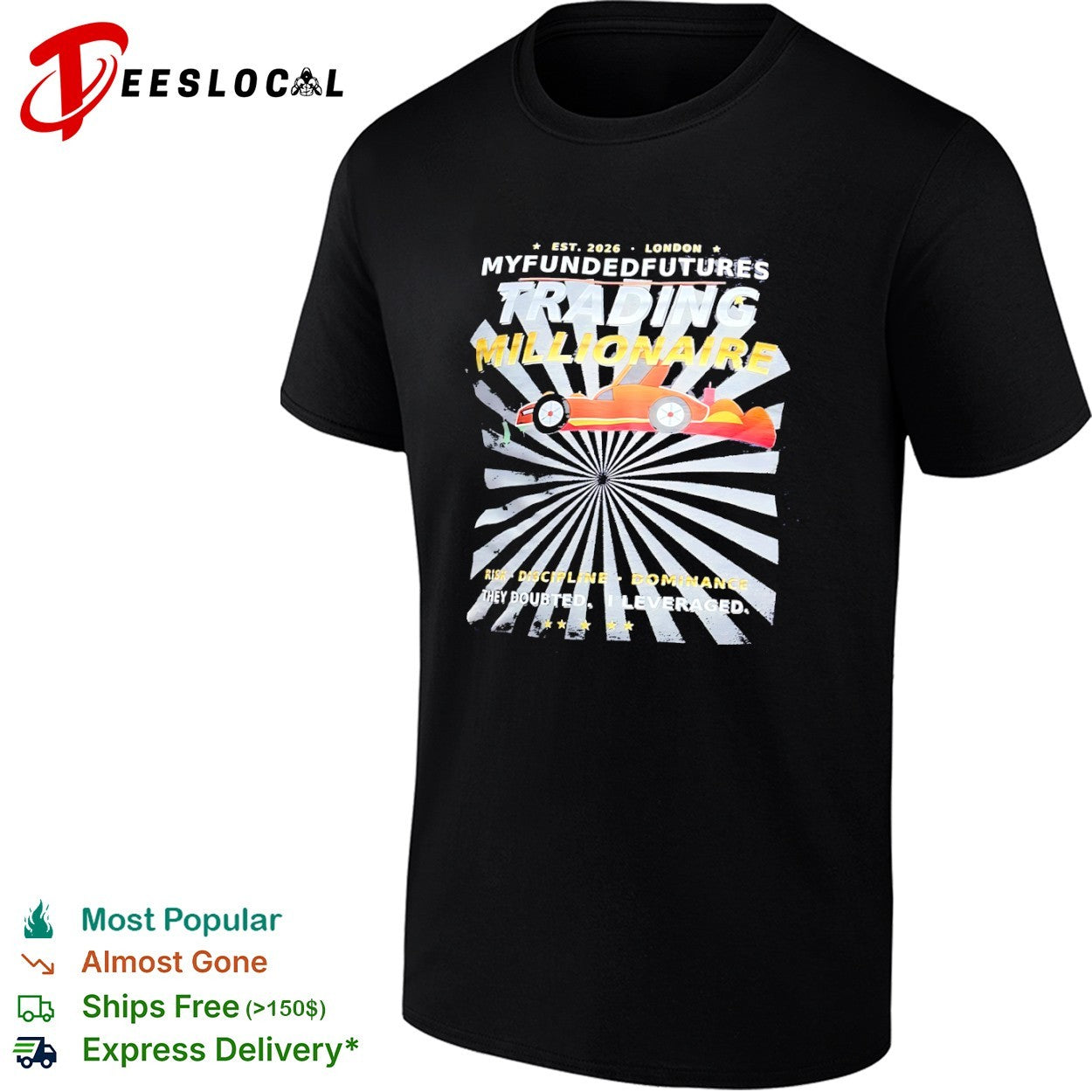 Myfundedfutures Trading Millionaire Risk Discipline - Adult & Kids T-Shirts, Sweatshirts & Hoodies apparel design preview 1