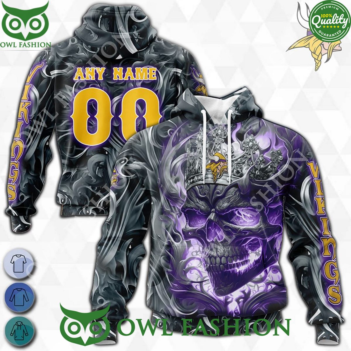Personalized Minnesota Vikings The Purple and Gold - Adult & Kids T-Shirts, Sweatshirts & Hoodies apparel design preview 1