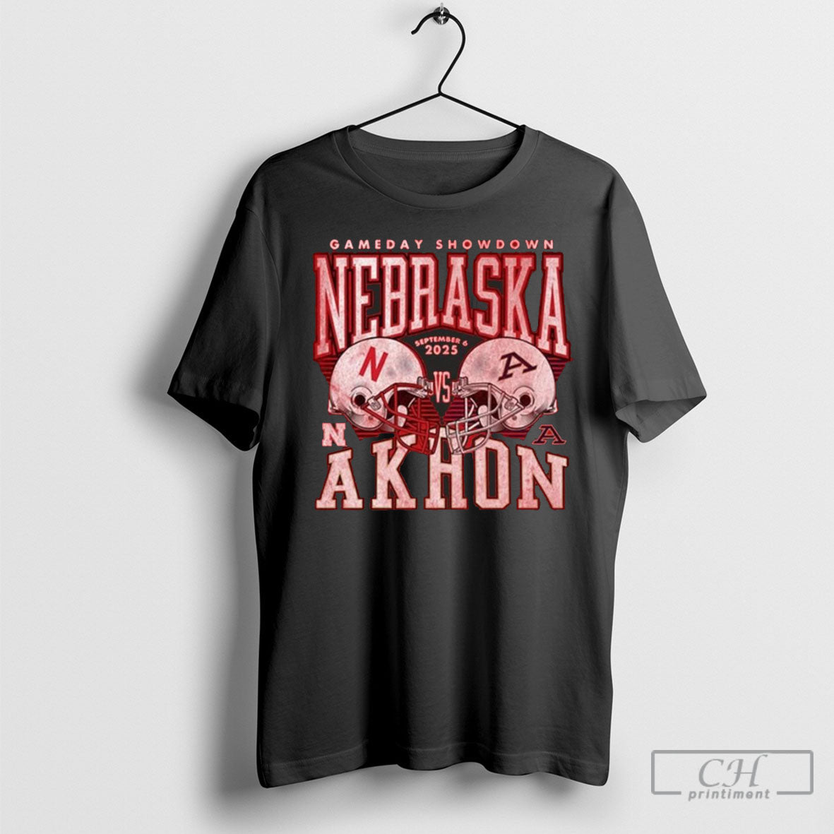 Nebraska Cornhuskers Vs Akron Zips 2025 Gameday - Adult & Kids T-Shirts, Sweatshirts & Hoodies apparel design preview 1