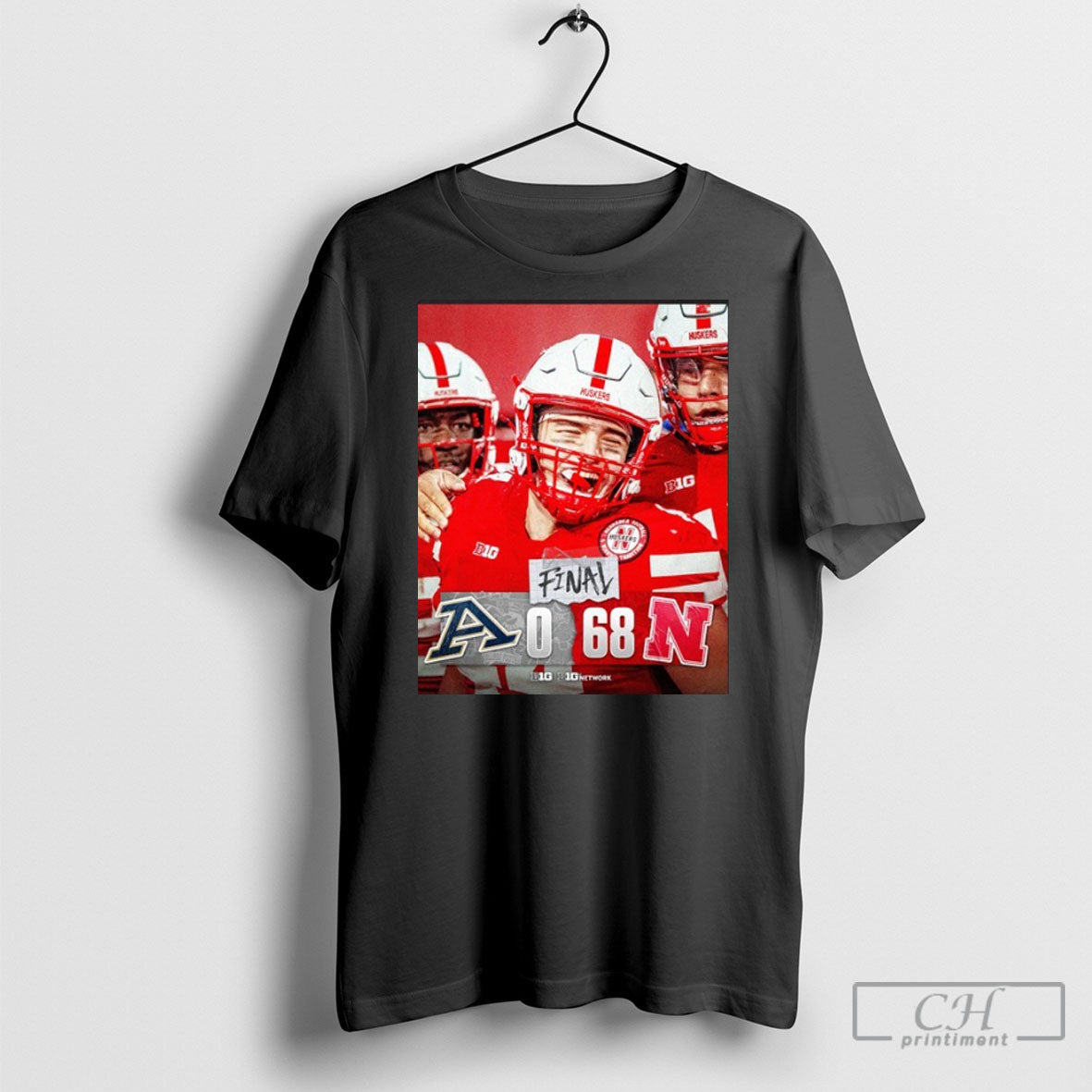 Nebraska Cornhuskers Win 68 0 Akron Poster - Adult & Kids T-Shirts, Sweatshirts & Hoodies apparel design preview 1