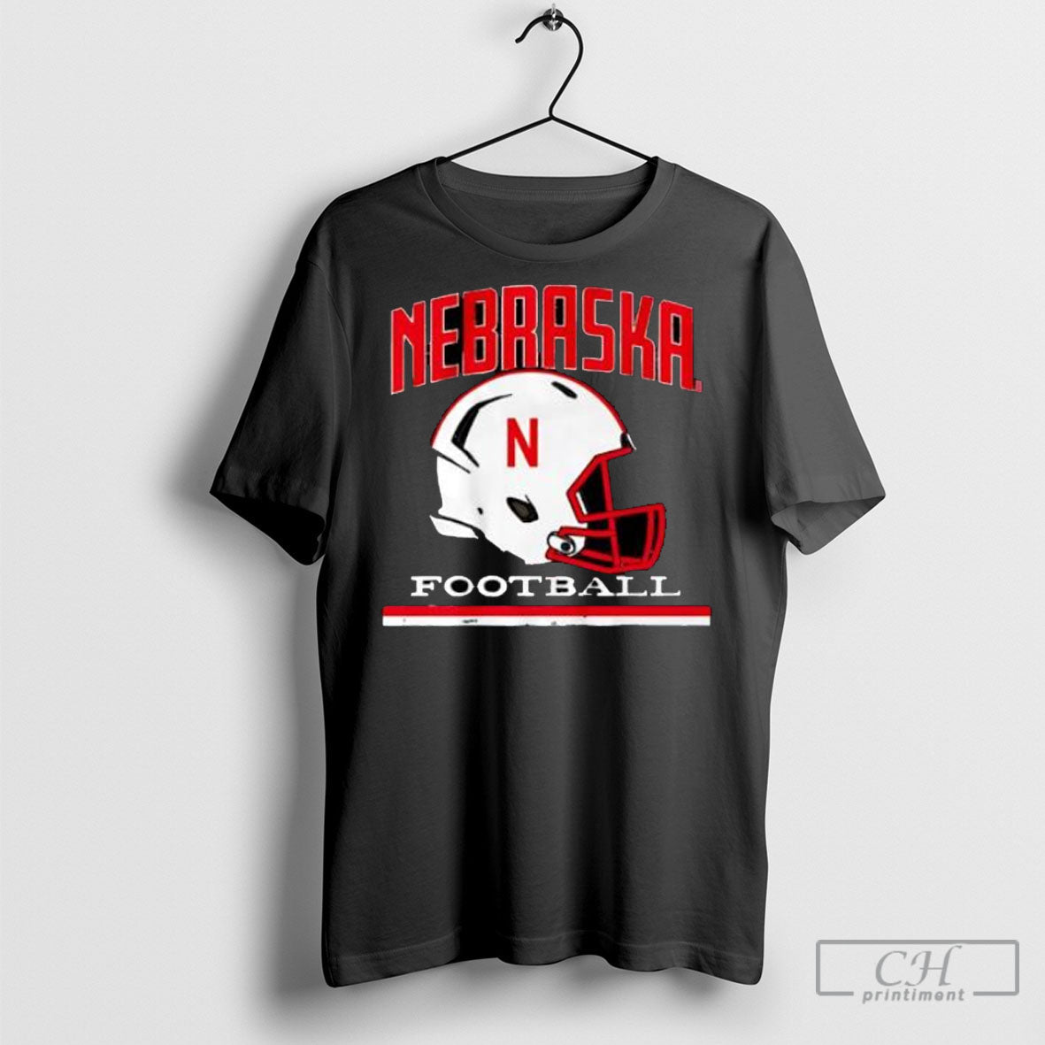 Nebraska Football Classic Helmet Logo Collegiate - Adult & Kids T-Shirts, Sweatshirts & Hoodies apparel design preview 1