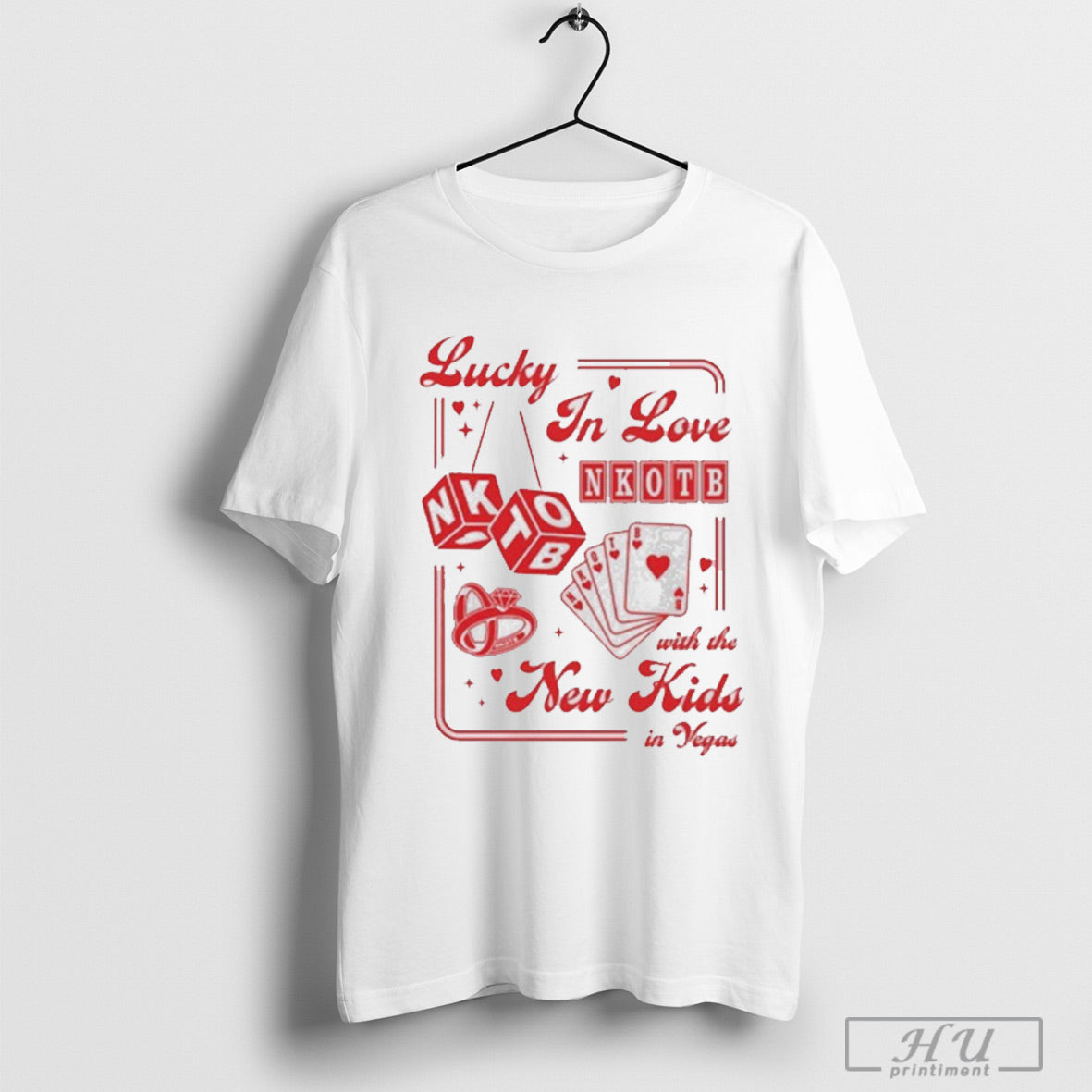 New Kids On The Block Lucky In Love Las Vegas - Adult & Kids T-Shirts, Sweatshirts & Hoodies apparel design preview 1