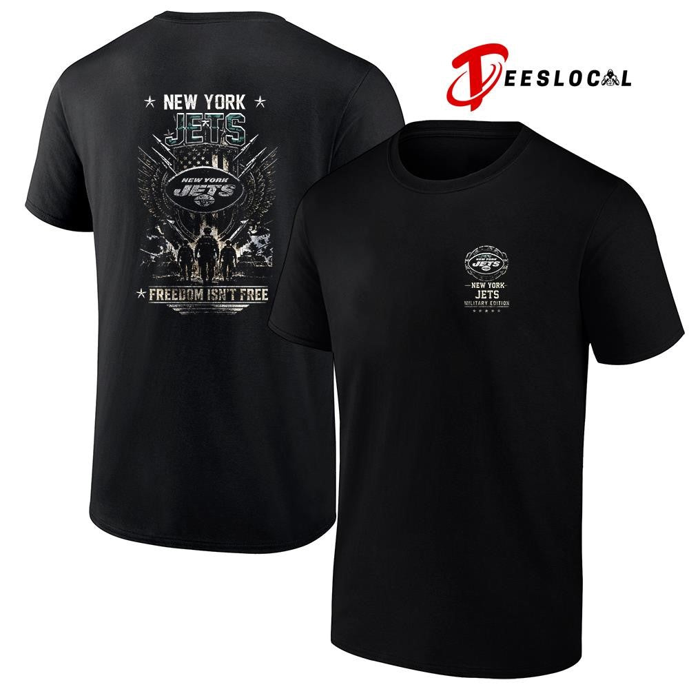 New York Jets freedom isn't free team military - Adult & Kids T-Shirts, Sweatshirts & Hoodies apparel design preview 1