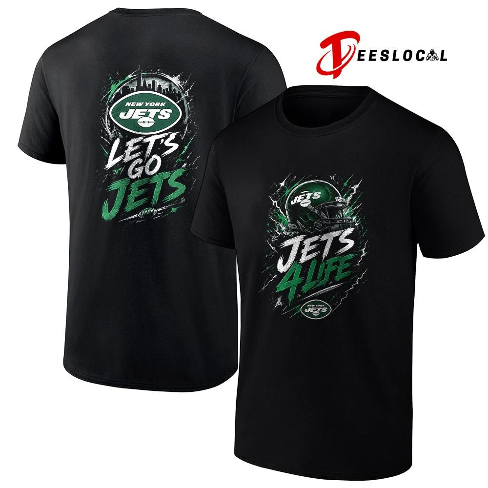 New York Jets x fan 4 life graphic - Adult & Kids T-Shirts, Sweatshirts & Hoodies apparel design preview 1