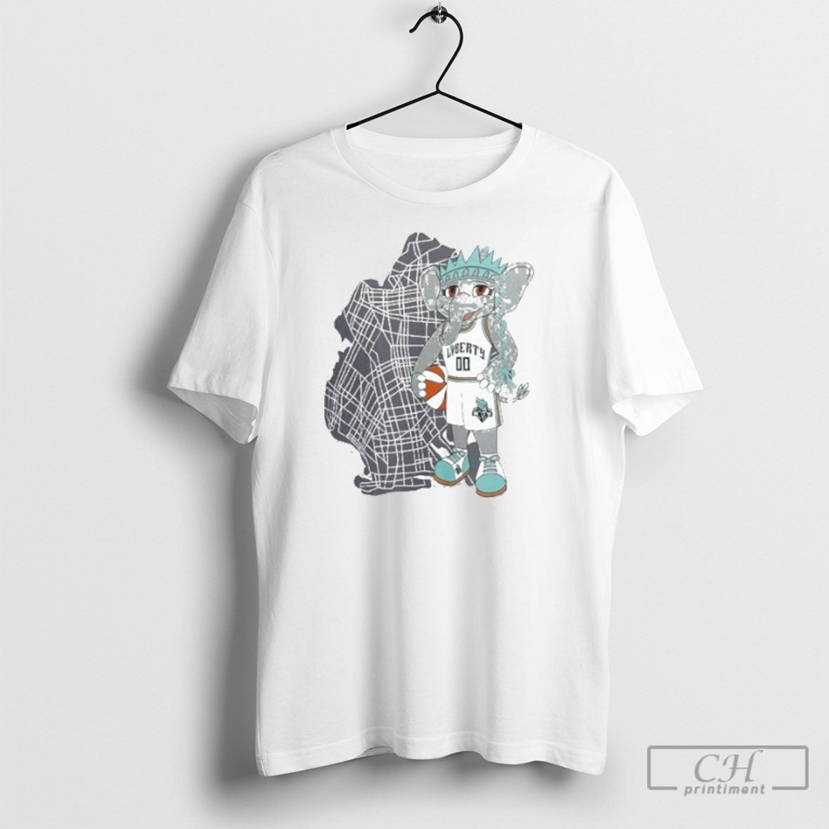 New York Liberty Ellie Mascot Borough - Adult & Kids T-Shirts, Sweatshirts & Hoodies apparel design preview 1