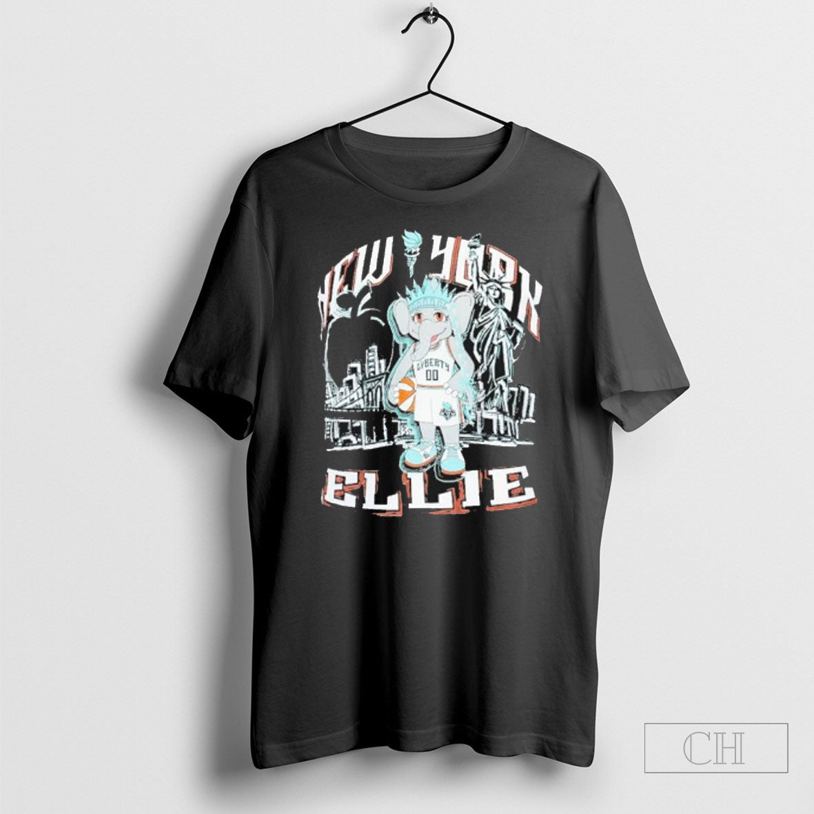 New York Liberty Ellie Mascot City Elementized - Adult & Kids T-Shirts, Sweatshirts & Hoodies apparel design preview 1