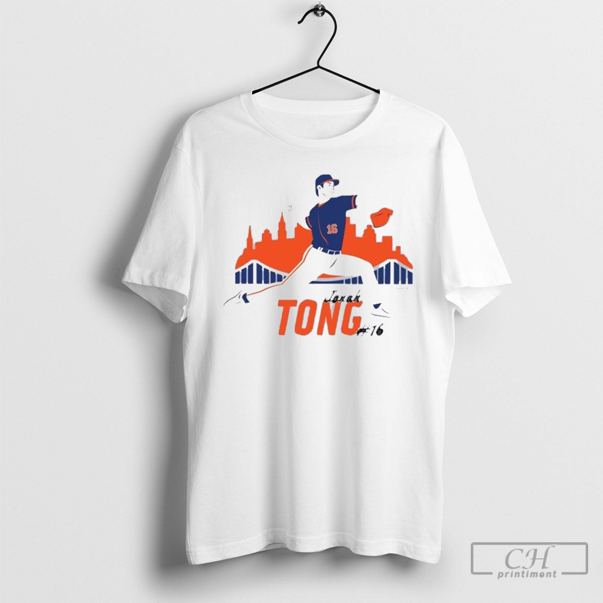 New York Mets Jonah Tong 16 Player - Adult & Kids T-Shirts, Sweatshirts & Hoodies apparel design preview 1