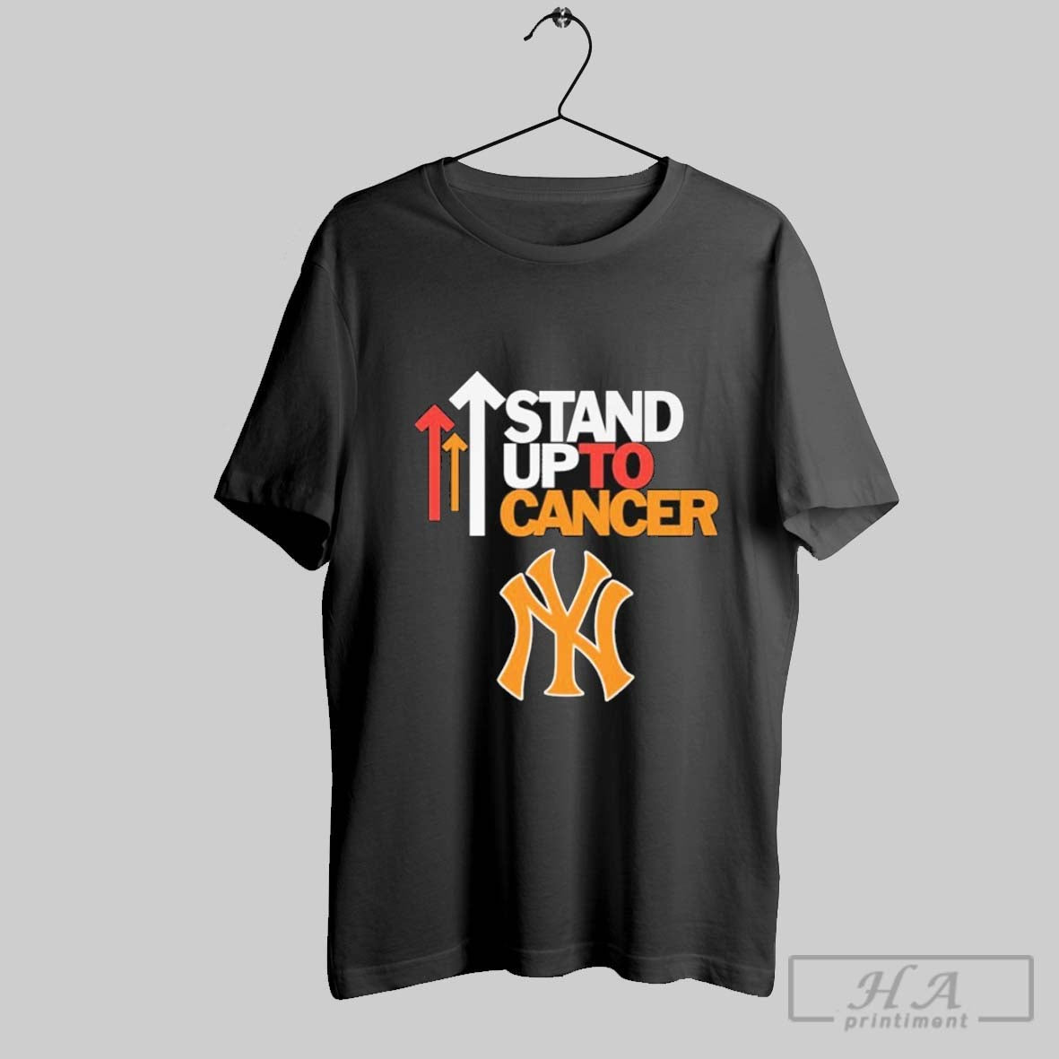 New York Yankees Stand Up To Cancer - Adult & Kids T-Shirts, Sweatshirts & Hoodies apparel design preview 1