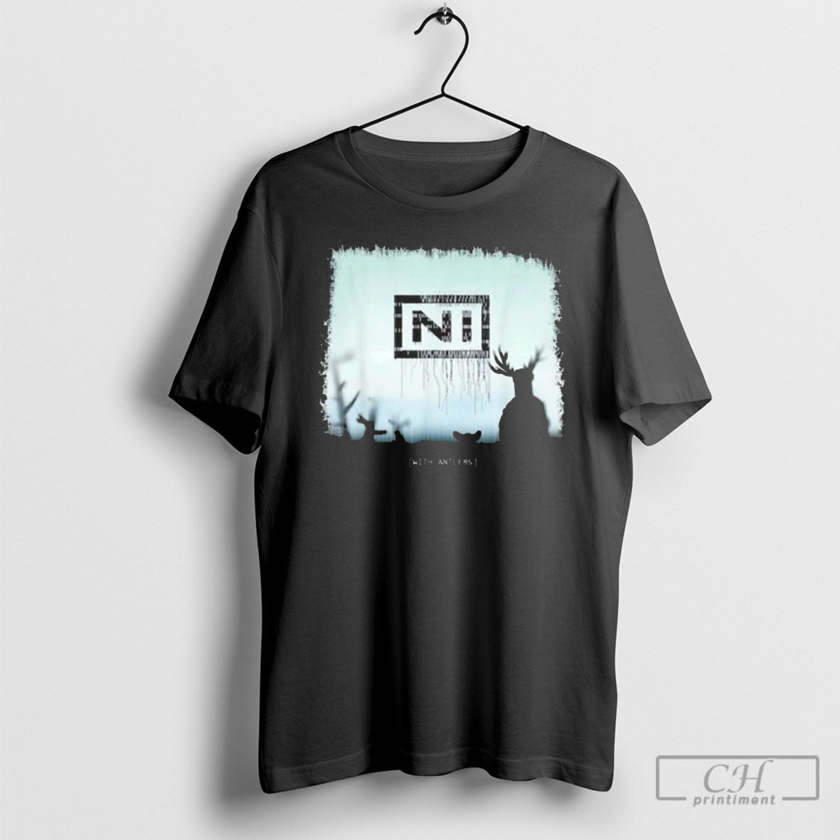 Ni With Antlers Unique Christmas Reindeer - Adult & Kids T-Shirts, Sweatshirts & Hoodies apparel design preview 1