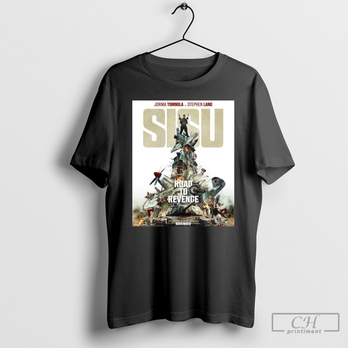 Nice Poster Sisu Jorma Tommila And Stephen Lang Road - Adult & Kids T-Shirts, Sweatshirts & Hoodies apparel design preview 1