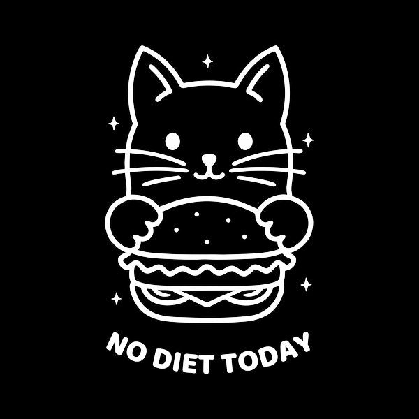 No Diet Today 2 - Adult & Kids T-Shirts, Sweatshirts & Hoodies apparel design preview 1
