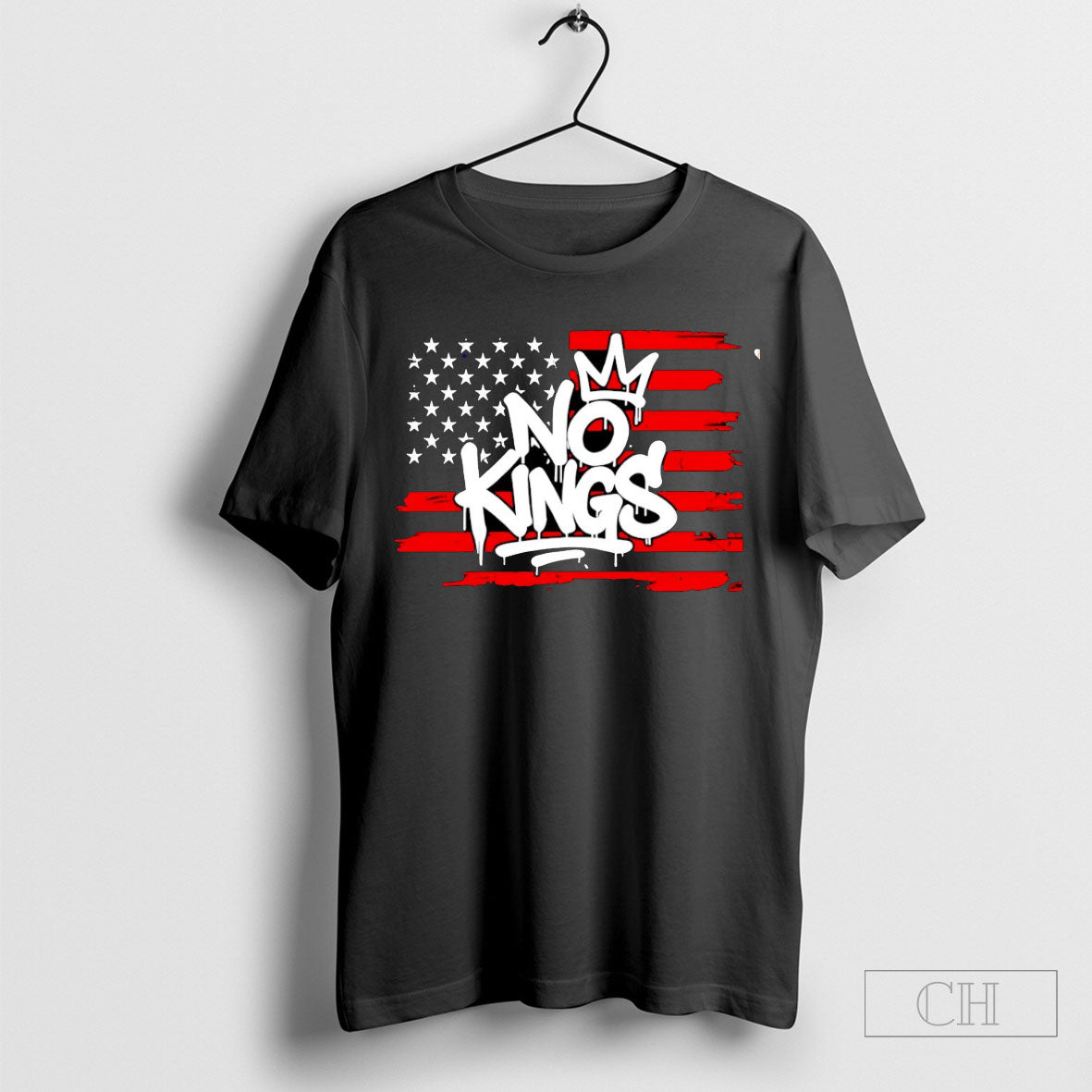 No Kings Usa Flag - Adult & Kids T-Shirts, Sweatshirts & Hoodies apparel design preview 1