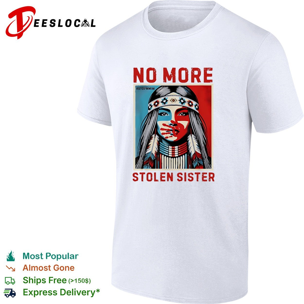 No More Stolen Sister Stopmmiw Mmiw Indigenous - Adult & Kids T-Shirts, Sweatshirts & Hoodies apparel design preview 1