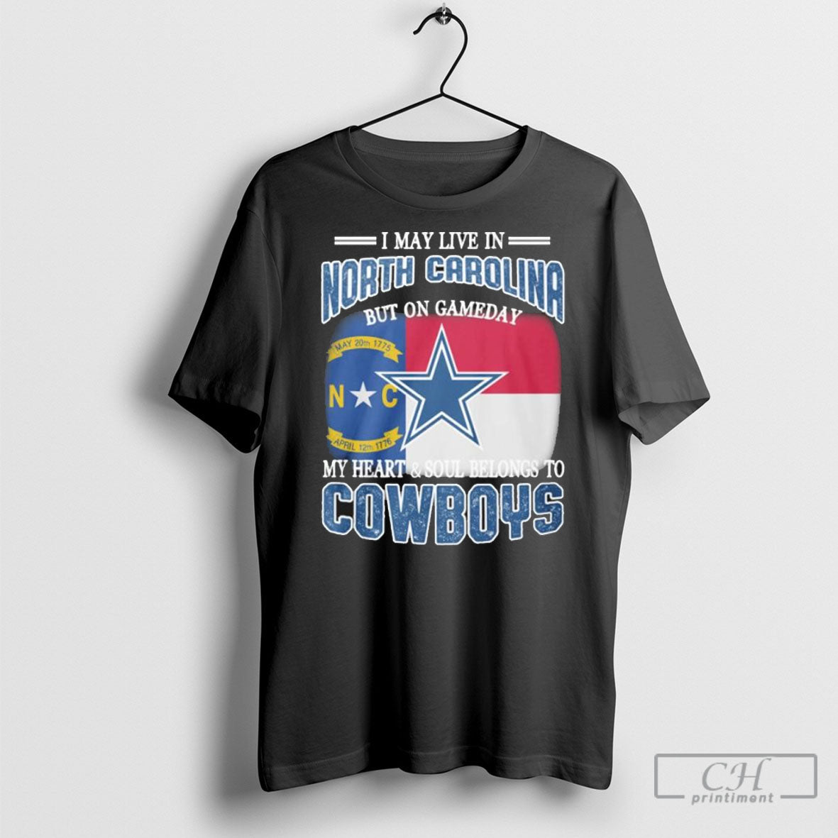 North Carolina Cowboys Fans Gameday My Heart And Soul - Adult & Kids T-Shirts, Sweatshirts & Hoodies apparel design preview 1