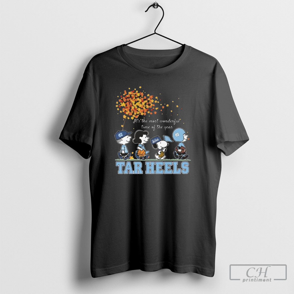North Carolina Tar Heels The Peanuts Its Most - Adult & Kids T-Shirts, Sweatshirts & Hoodies apparel design preview 1