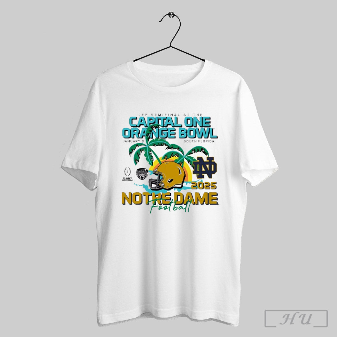 Notre Dame Fighting Irish White Football 2025 Orange - Adult & Kids T-Shirts, Sweatshirts & Hoodies apparel design preview 1