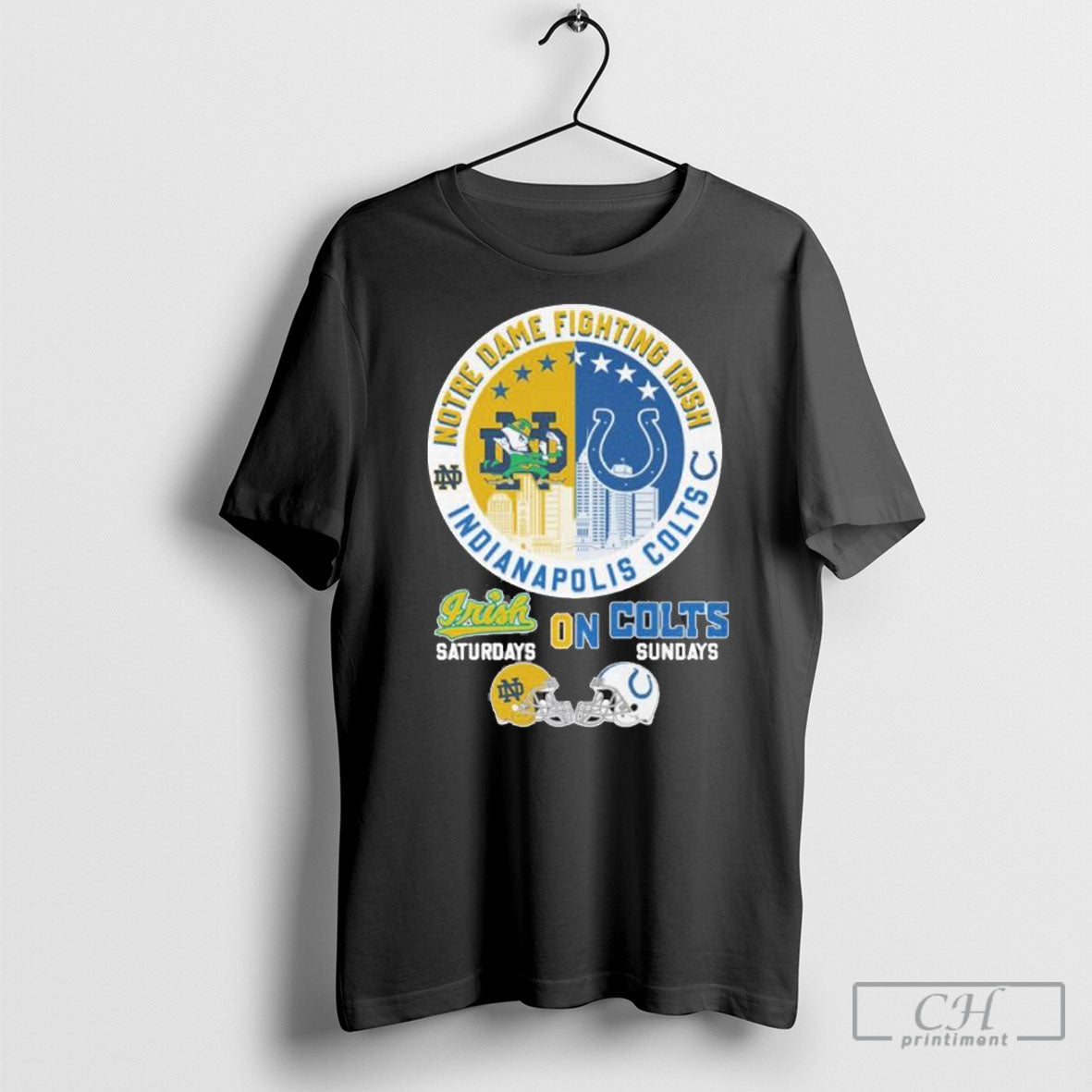 Notre Dame On Saturdays Colts Sundays 2025 - Adult & Kids T-Shirts, Sweatshirts & Hoodies apparel design preview 1
