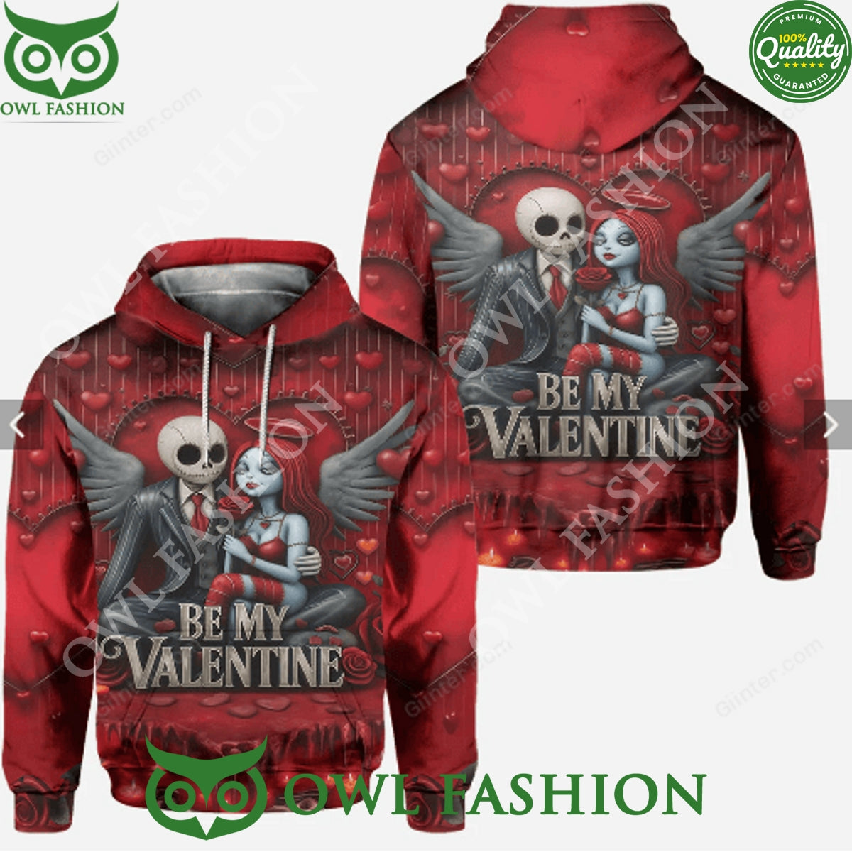 Be my Valentine Custom name Jack Skellington - Adult & Kids T-Shirts, Sweatshirts & Hoodies apparel design preview 1