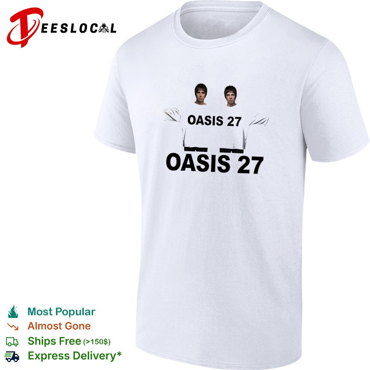 Oasis two men 27 - Adult & Kids T-Shirts, Sweatshirts & Hoodies apparel design preview 1