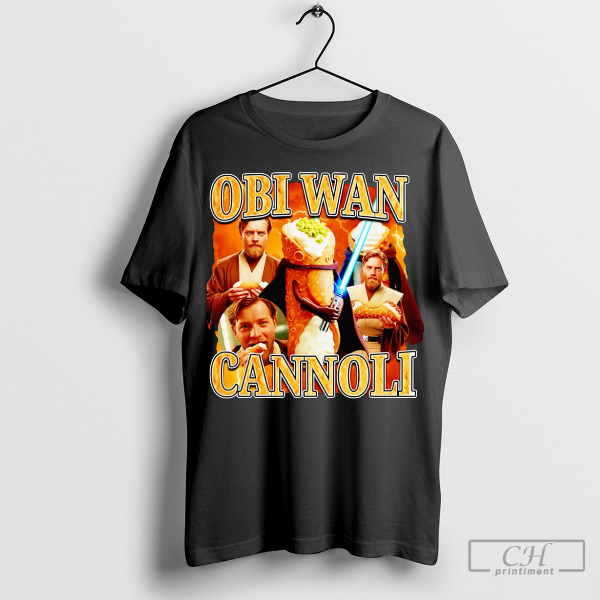 Obi Wan Cannoli Retro Sweater - Adult & Kids T-Shirts, Sweatshirts & Hoodies apparel design preview 1