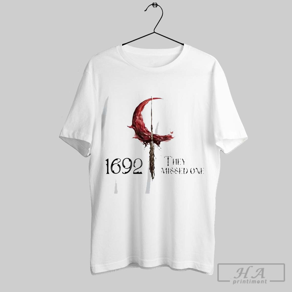 Official 1692 They Missed One Blood Moon Halloween - Adult & Kids T-Shirts, Sweatshirts & Hoodies apparel design preview 1
