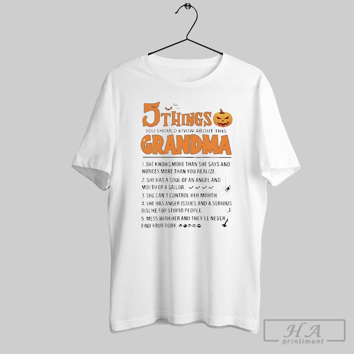 Official 5 Things You Should Know About This Grandma - Adult & Kids T-Shirts, Sweatshirts & Hoodies apparel design preview 1