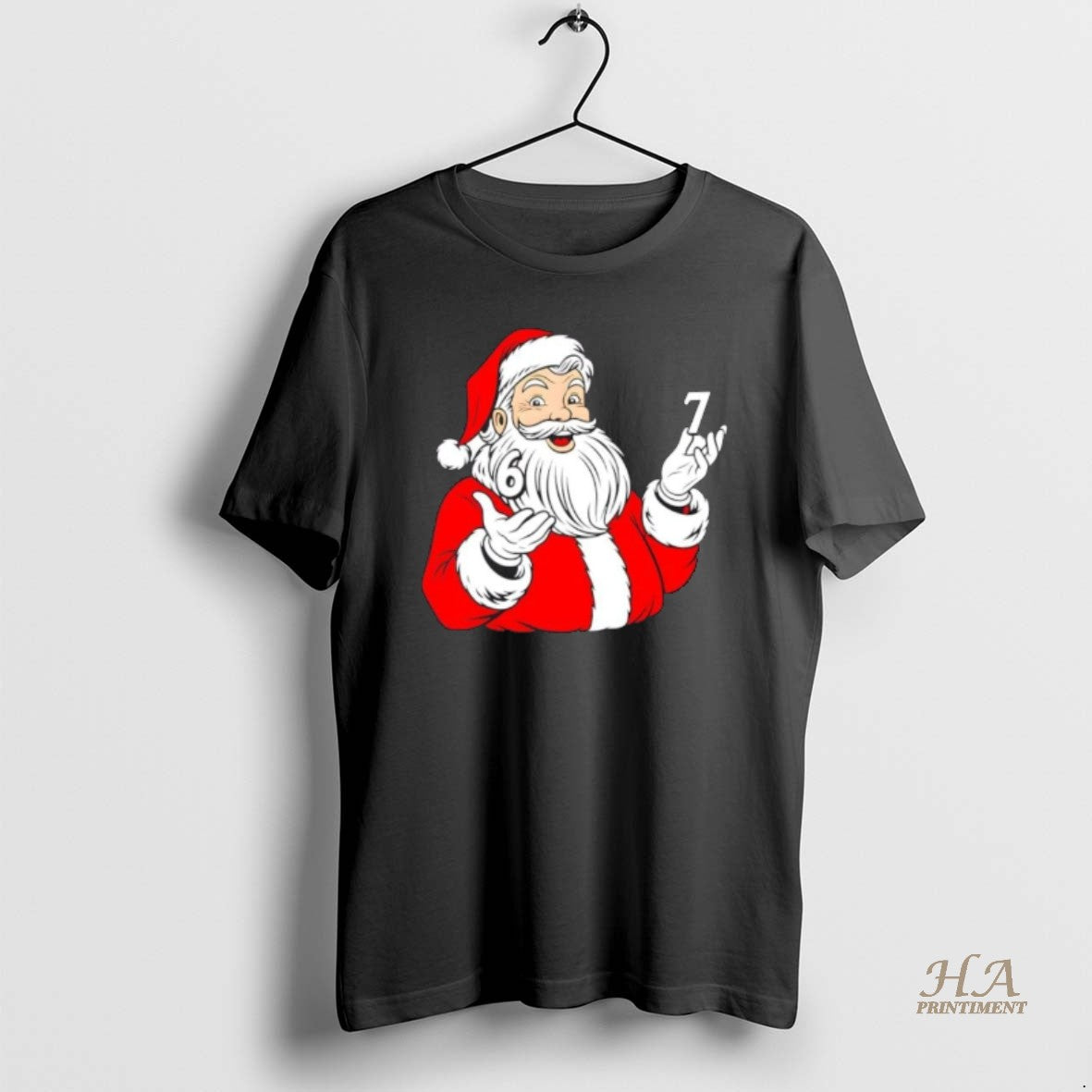 Official 6 7 Santa Claus Christmas Cartoon - Adult & Kids T-Shirts, Sweatshirts & Hoodies apparel design preview 1