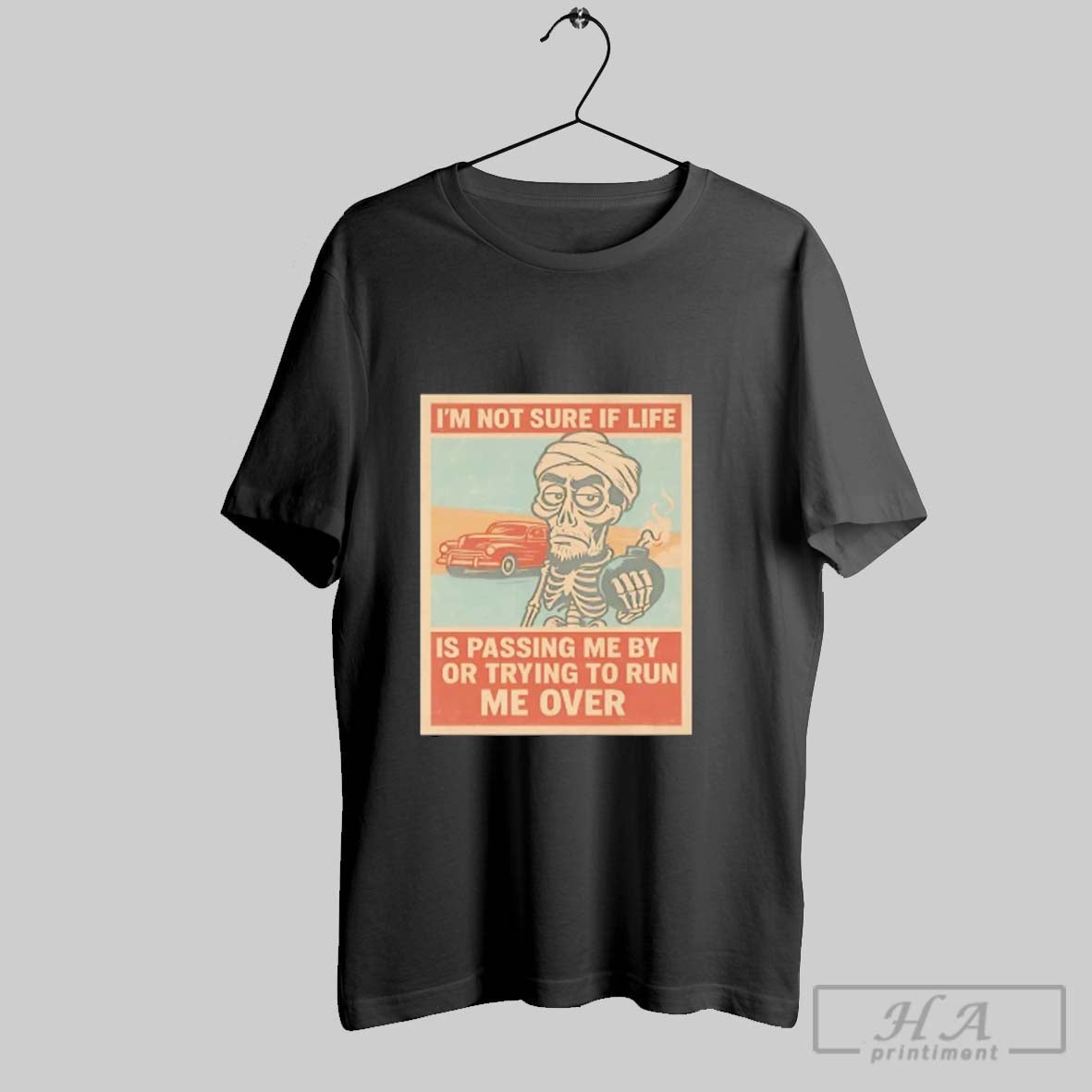 Official Achmed Im Not Sure If Life Is Passing Me - Adult & Kids T-Shirts, Sweatshirts & Hoodies apparel design preview 1