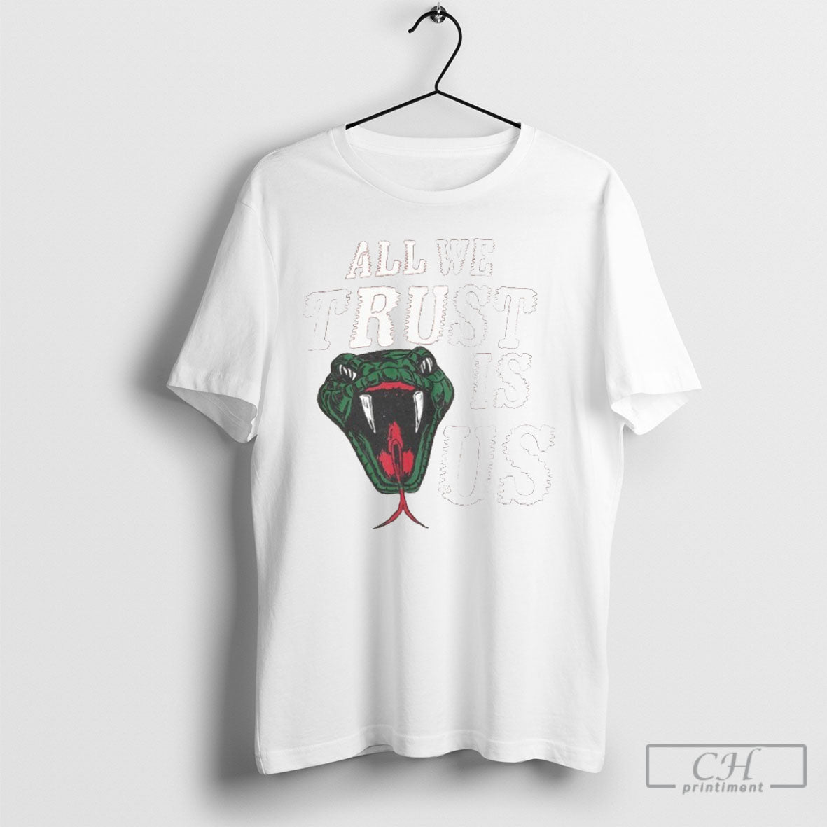 Official All We Trust Is Us Snake - Adult & Kids T-Shirts, Sweatshirts & Hoodies apparel design preview 1