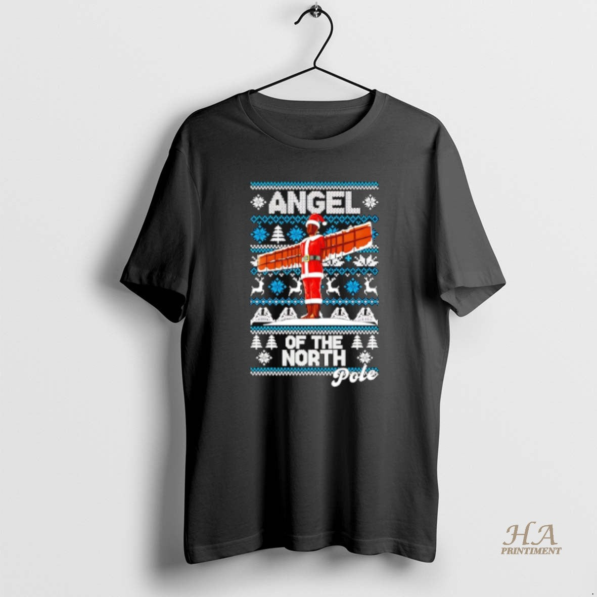 Official Angel Of The North Pole Ugly Christmas 2025 - Adult & Kids T-Shirts, Sweatshirts & Hoodies apparel design preview 1