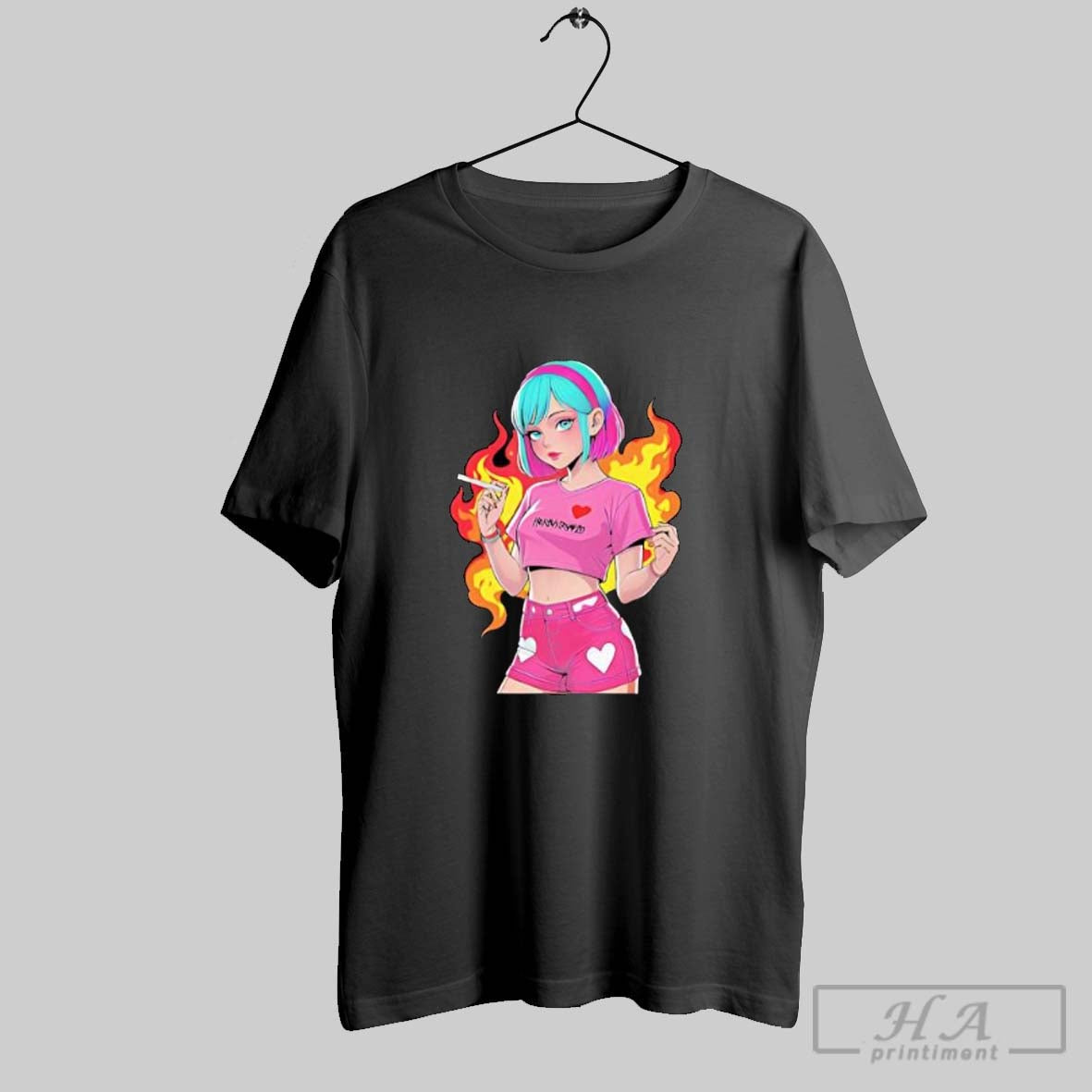Official Anime Vape Girl Classic - Adult & Kids T-Shirts, Sweatshirts & Hoodies apparel design preview 1