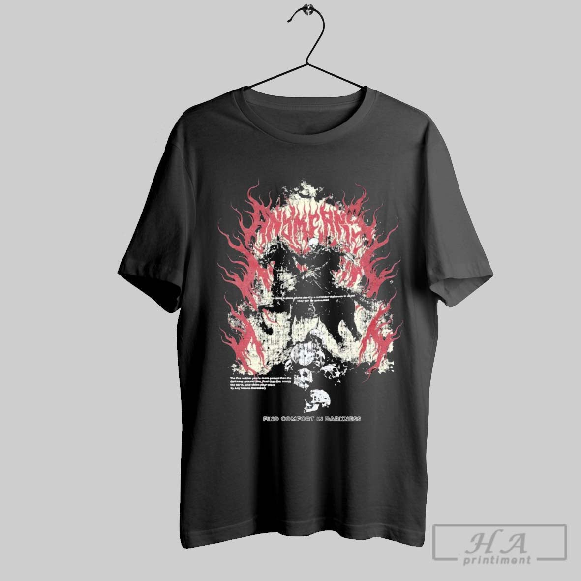 Official Any Means Necessary Find Comfort In Darkness - Adult & Kids T-Shirts, Sweatshirts & Hoodies apparel design preview 1