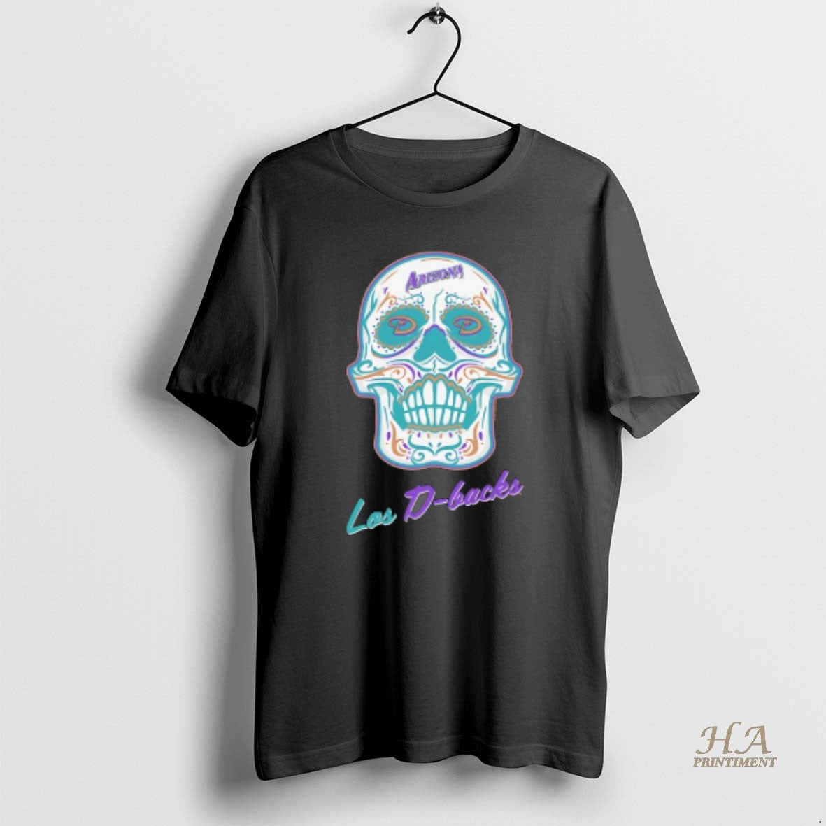 Official Arizona Diamondbacks Sugar Skull Boxy - Adult & Kids T-Shirts, Sweatshirts & Hoodies apparel design preview 1