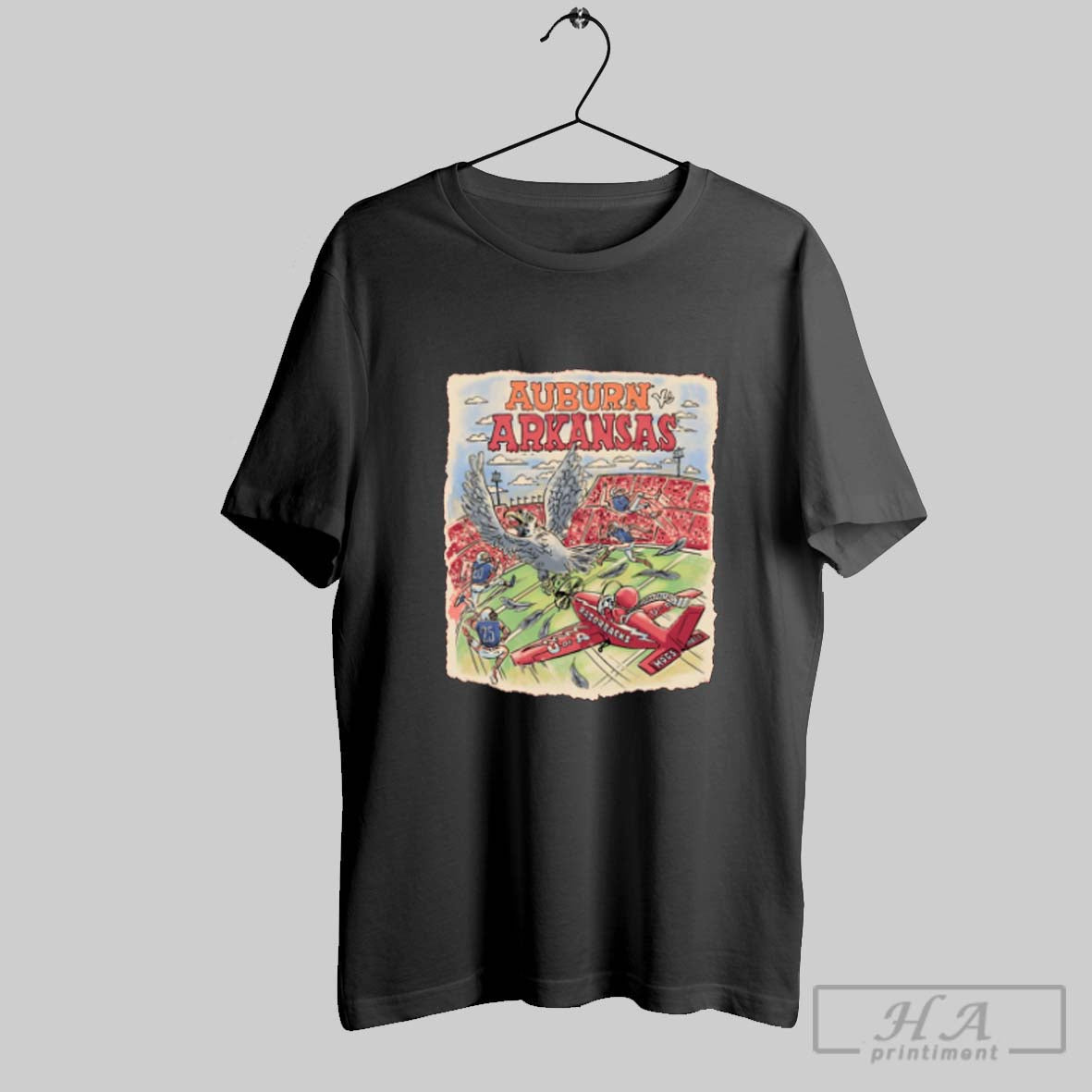 Official Arkansas Razorbacks Vs Auburn Tigers - Adult & Kids T-Shirts, Sweatshirts & Hoodies apparel design preview 1