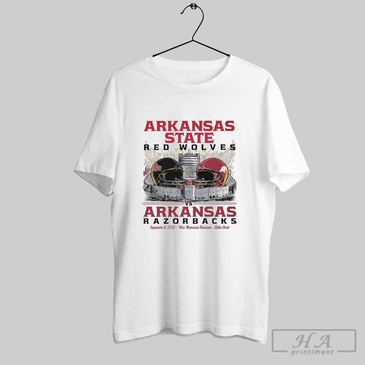 Official Arkansas State Red Wolves Vs Razorback - Adult & Kids T-Shirts, Sweatshirts & Hoodies apparel design preview 1