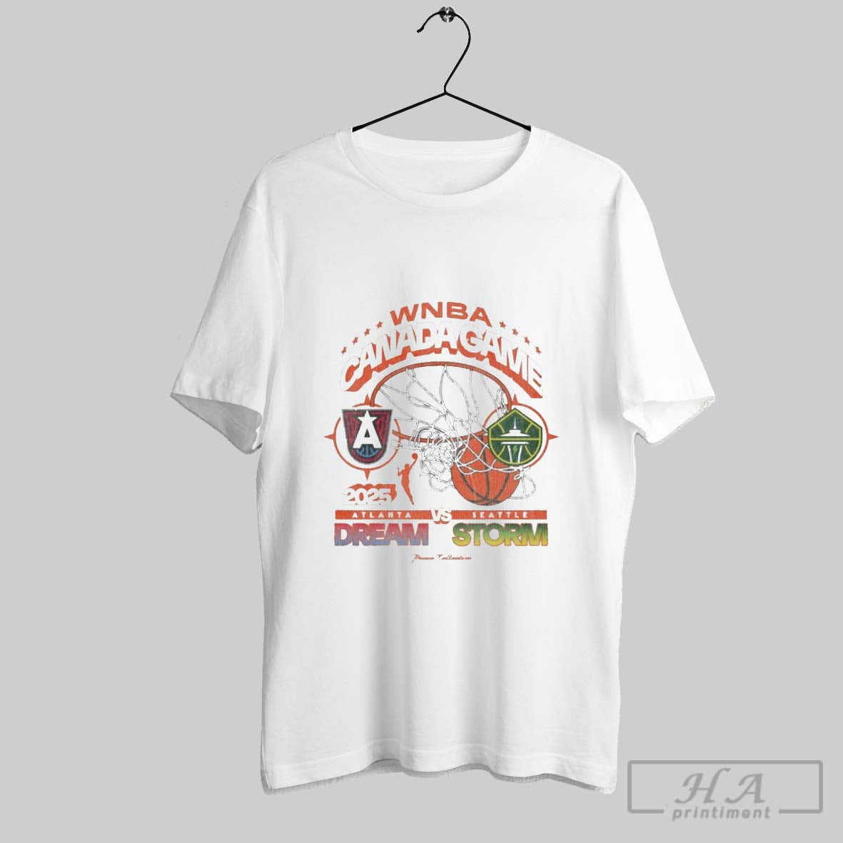 Official Atlanta Dream Vs Seattle Storm 2025 Wnba - Adult & Kids T-Shirts, Sweatshirts & Hoodies apparel design preview 1