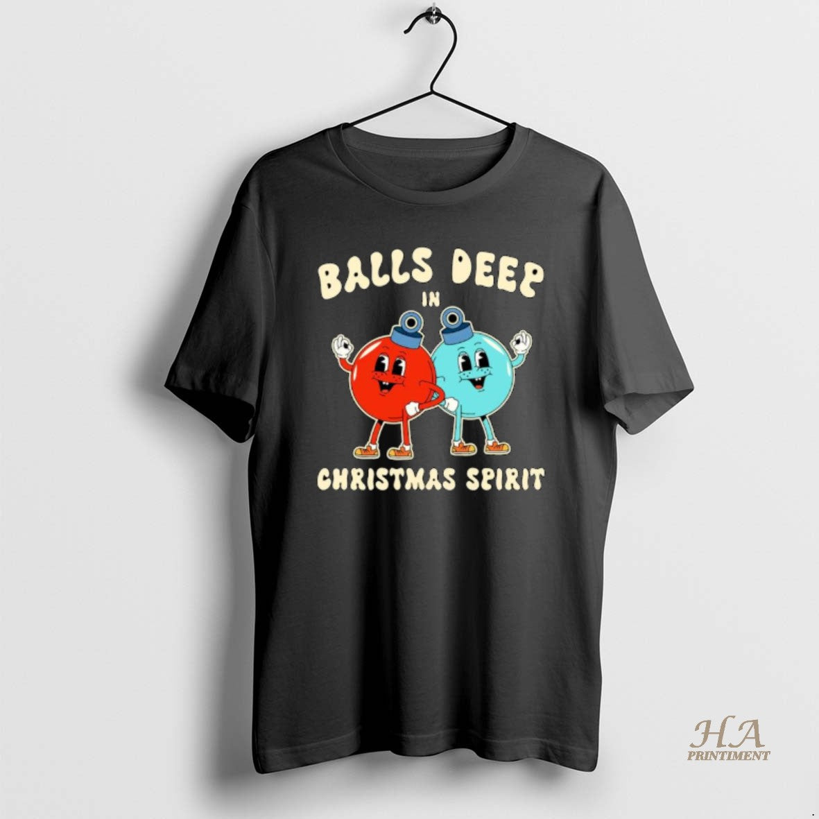 Official Balls Deep In Christmas Spirit Ornaments - Adult & Kids T-Shirts, Sweatshirts & Hoodies apparel design preview 1
