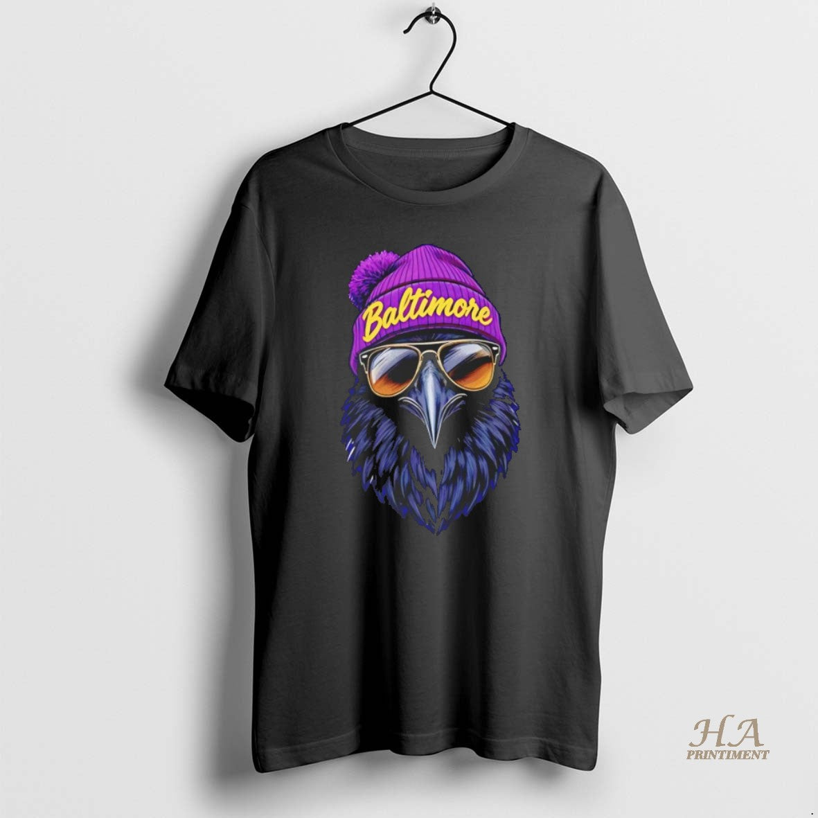 Official Baltimore Mascot Football Personalized Black - Adult & Kids T-Shirts, Sweatshirts & Hoodies apparel design preview 1