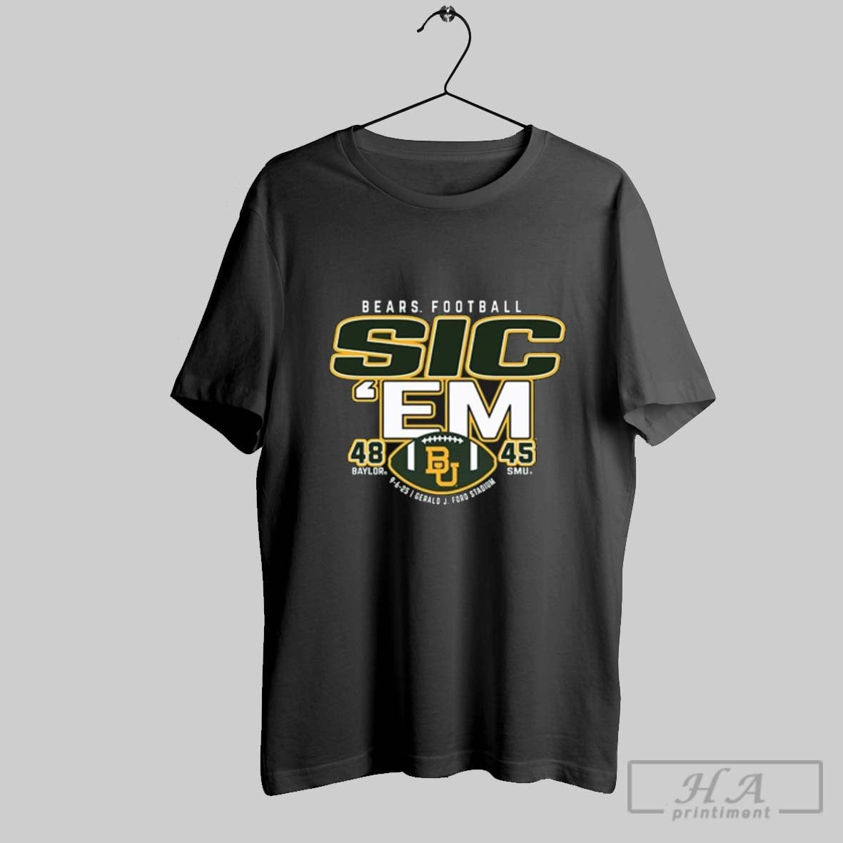 Official Baylor Bears Beat Smu Score 2025 - Adult & Kids T-Shirts, Sweatshirts & Hoodies apparel design preview 1