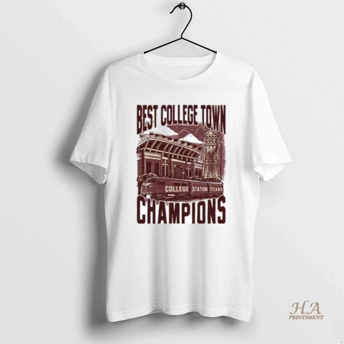 Official Best College Town 2025 Circle White - Adult & Kids T-Shirts, Sweatshirts & Hoodies apparel design preview 1