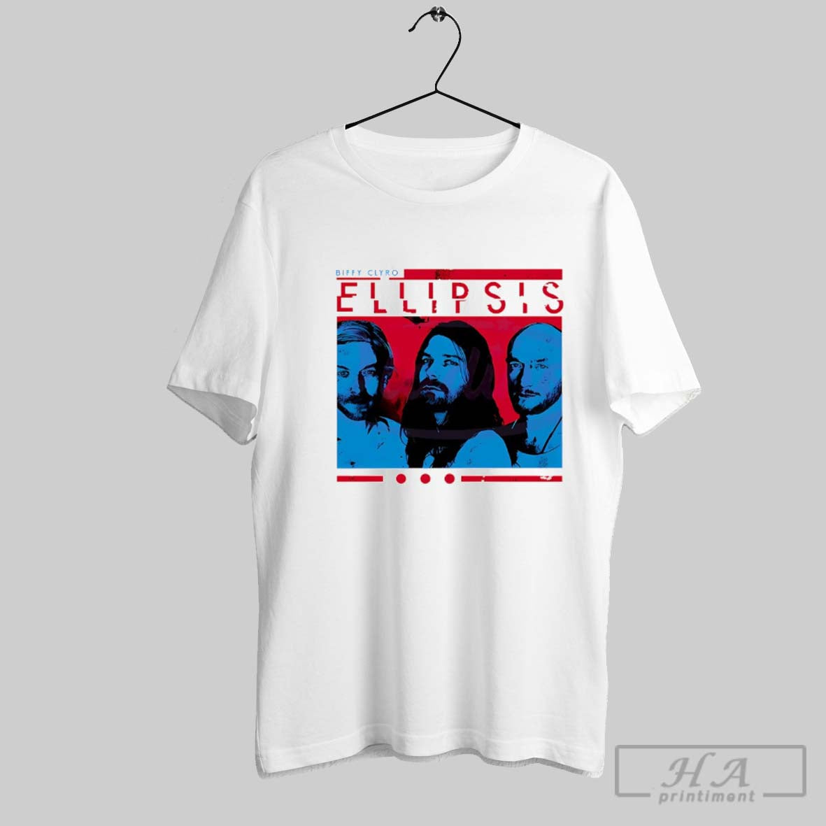 Official Biffy Clyro Ellipsis Album Cover Red Blue - Adult & Kids T-Shirts, Sweatshirts & Hoodies apparel design preview 1