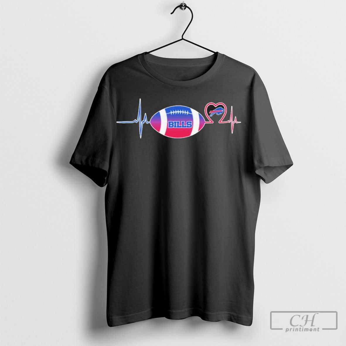 Official Bills Baseball Heart Sweater - Adult & Kids T-Shirts, Sweatshirts & Hoodies apparel design preview 1