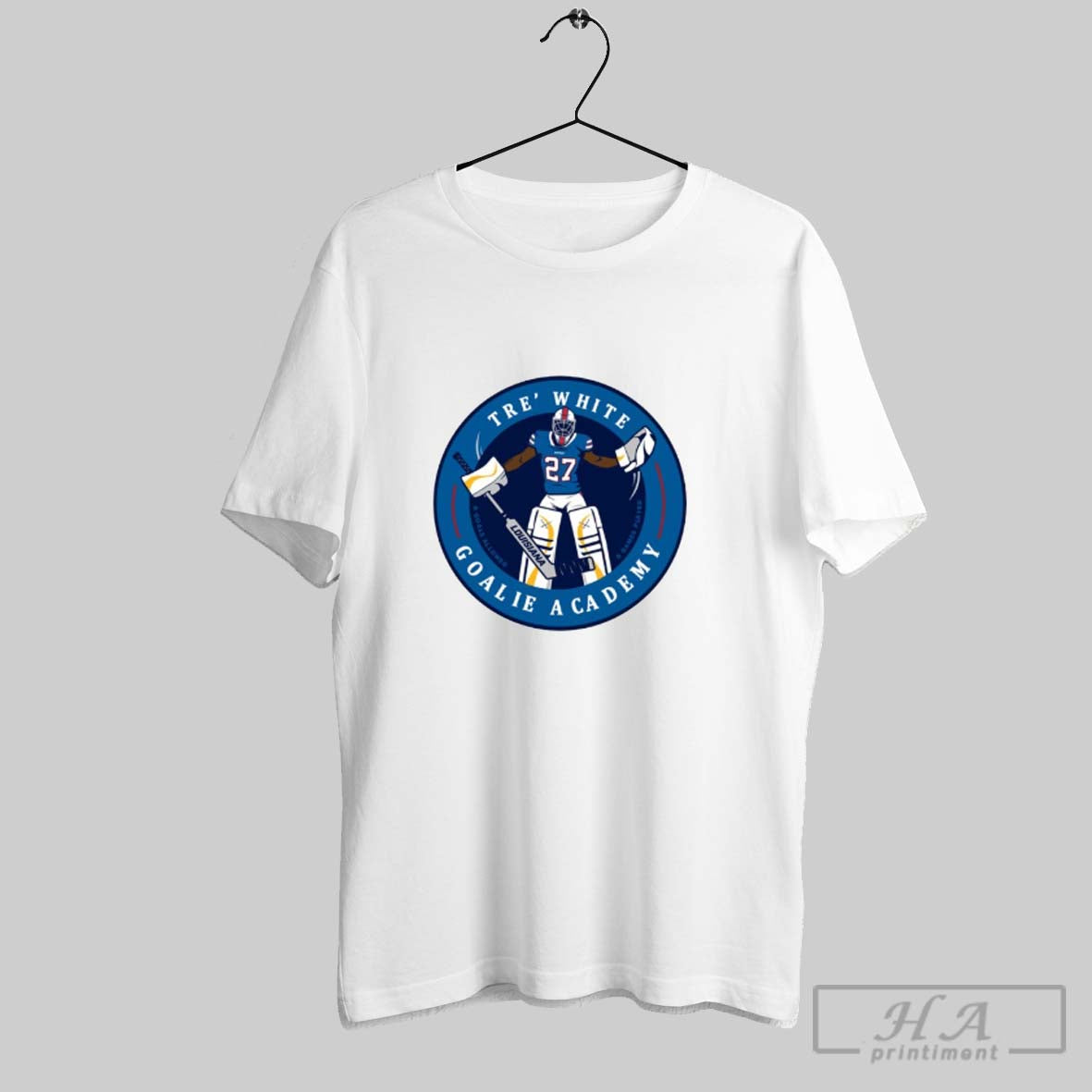 Official Bills Tre White Goalie Academy - Adult & Kids T-Shirts, Sweatshirts & Hoodies apparel design preview 1